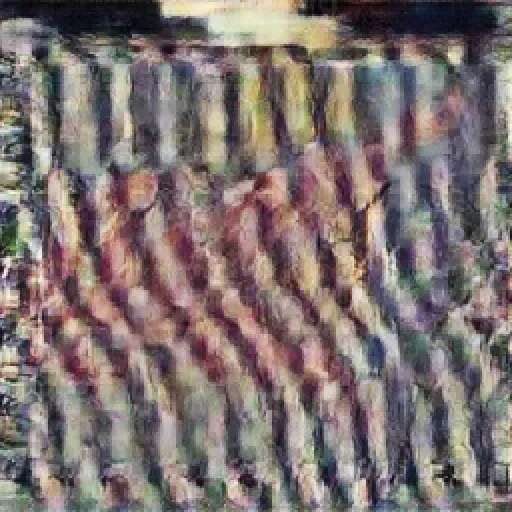 A blurry texture of vertical grey stripes with diagonal pink and maroon streaks in the middle.